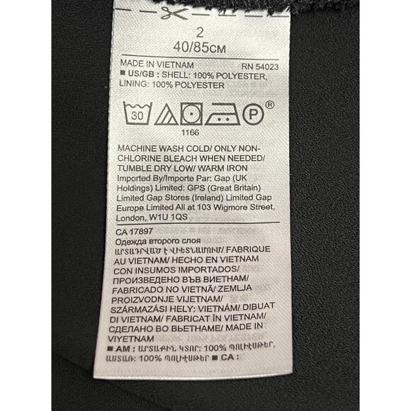 Banana Republic Skirt Womens 2 Black Flowy Maxi Asymmetrical Dressy Office - Picture 7 of 8